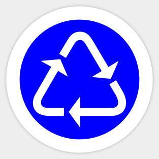 Recycling Logo Roundabout Road Sign Sticker